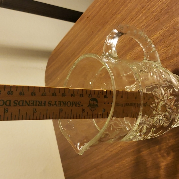 Anchor Hocking Prescut glass cream pitcher - Picture 2 of 7